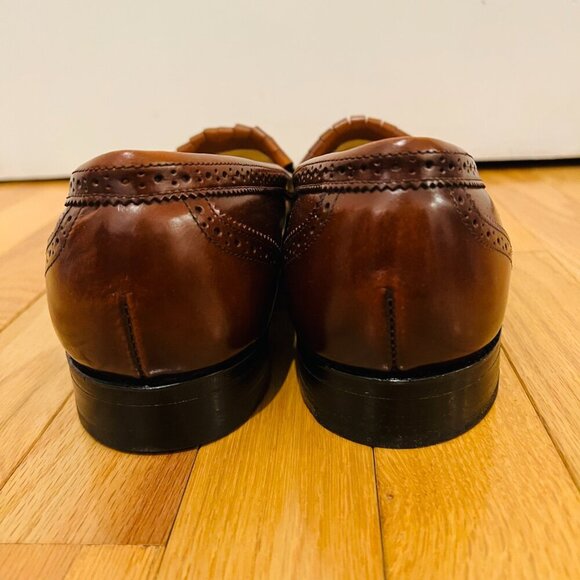 NEW Bostonian Classics Men's Shoes 9.5 Tassel Loafers Kiltie Burgundy Slip On - Picture 16 of 16